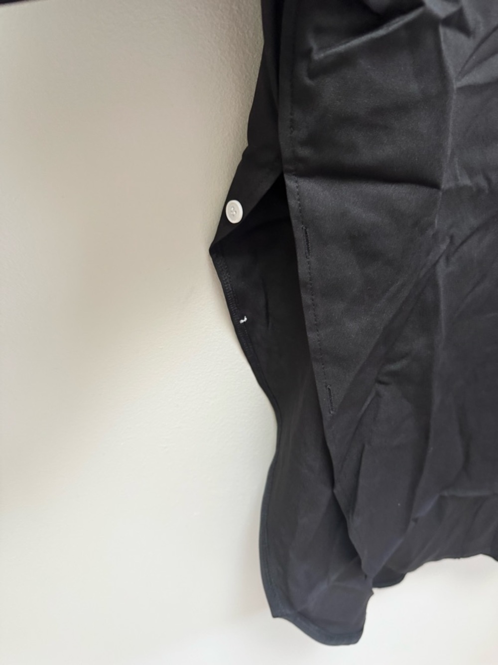 The Warmy Oversized Lapel Shirt Dress Black Tunic Top Women’s Size M - Picture 4 of 7